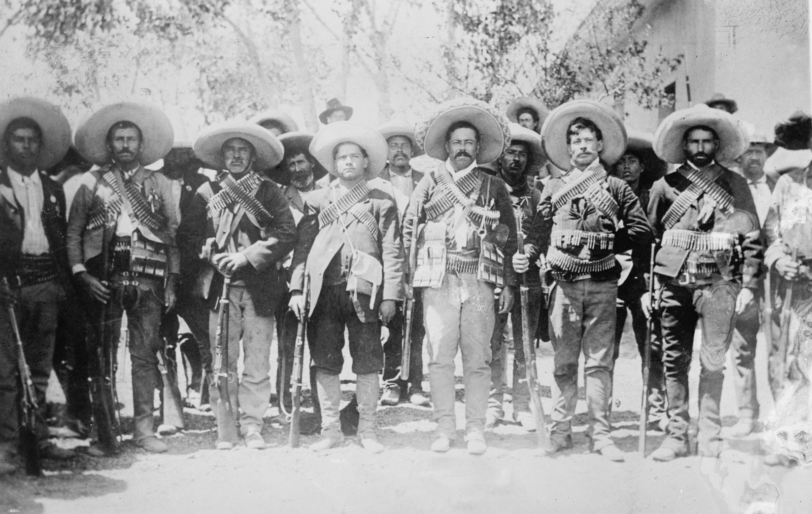 Revolution Day In Mexico November 20   Pancho Villa Revolutionaries Mexican Hacienda De Bustillos 1911 