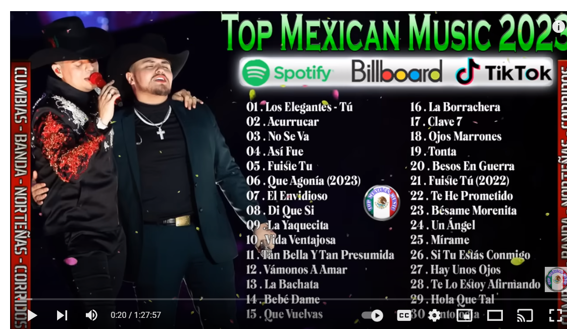 Listen to the Top Mexican Songs for 2023